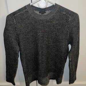 Theory Men's Grey and Black Jumper